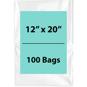 Clear poly bags Flat 12 inch (width) X 20 inch (Height) LDPE